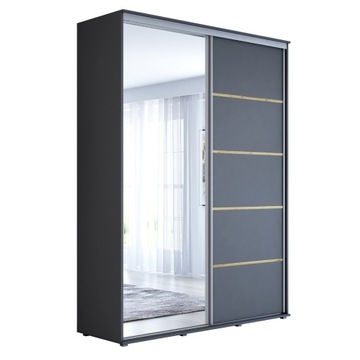 Szafa przesuwna POLA 2 ALU 150x242 4 kolor pojemna
