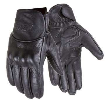 SKÓRZANE RĘKAWICE MOTOCYKLOWE MĘSKIE WOLF FORZA BLACK 2XL
