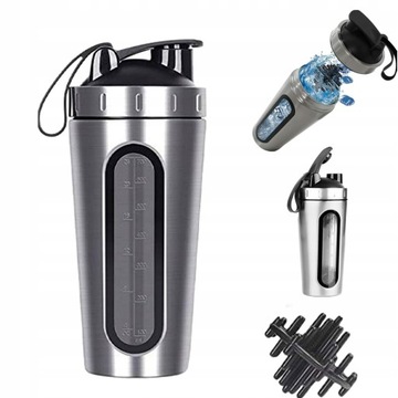 SHAKER DO FITNESSU SPORTOWEGO BIDON Z KULKĄ 700ML