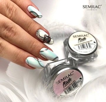 Semilac Flash Aurora Gold & Green 681 пыль