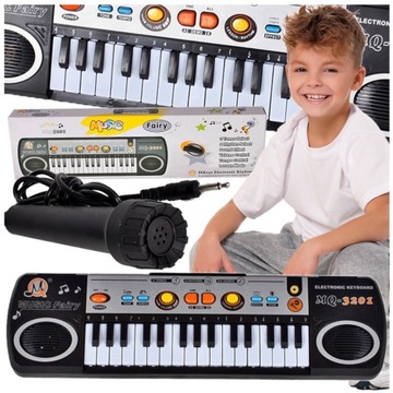 KEYBOARD PIANINO ORGANY DLA DZIECI Z MIKROFONEM - DO NAUKI GRY -TRYB LEKCJI