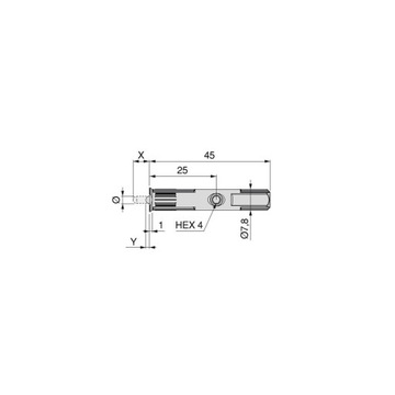 Wspornik niewidoczny ukryty SIMPLY podpórka półki drewnianej 5mm EMUCA 4SZT
