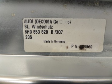 AUDI A4 B7 CABRIO LIŠTA PŘEDNÍ OKNO CHRÓM 8H0853829B
