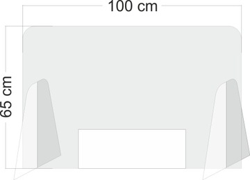 Крышка стойки плексиглас 150х50/60, оргстекло 4мм