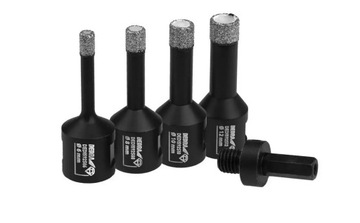 Otwornica Dedra do glazury KORONKI DIAMENTOWE ZESTAW 5-elementów