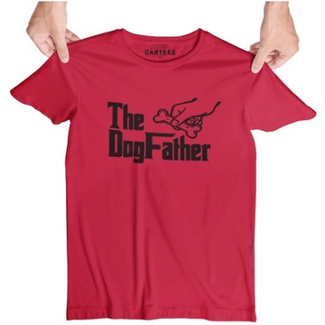 DUŻY T-SHIRT MĘSKI PREZENT DOG FATHER TATA SUPER