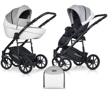 Wózek 2w1 dziecięcy PACCO Riko Basic ZESTAW Z TORBĄ I FOLIA + MOSKITIERA