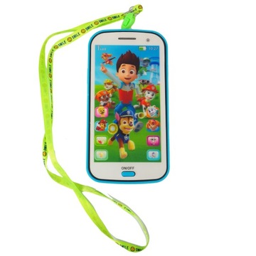 PAW PATROL 3D СЕНСОРНЫЙ ТЕЛЕФОН СМАРТФОН ДЛЯ ДЕТЕЙ СВЕТ ЗВУКИ МУЗЫКА
