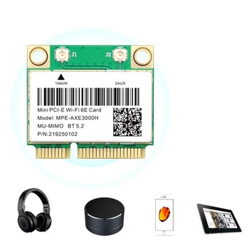 Wi-Fi 6e Intel Ax3000H Mini PCI-E AC AC BT 2400 Мбит / с / AX200 CARD