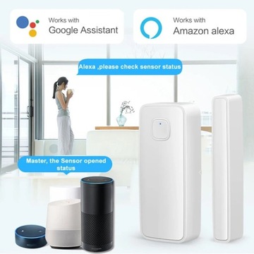 CZUJNIK Antywłamaniowy OTWARCIA DRZWI OKNA ALARM CZUJKA TUYA, SMARTLIFE