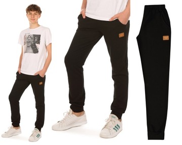 Spodnie dresowe chłopięce SUPER JAKOŚĆ dres r.152 czarny Produk PL