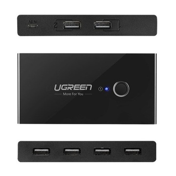 UGREEN SWITCH SPLITTER KVM-АДАПТЕР 4xUSB 2.0 КОНЦЕНТРАЛЬНЫЙ ПЕРЕКЛЮЧАТЕЛЬ КОРОБКА