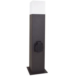 Słupek ogrodowy 1xE27 grafit 44cm gniazdo 220-240V