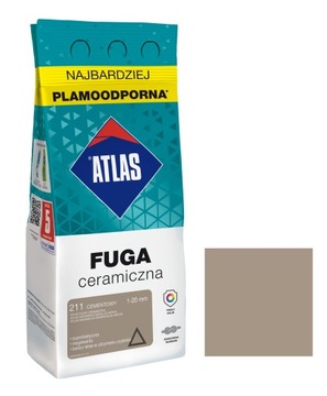 ATLAS FUGA CERAMICZNA 1-20MM 211 CEMENTOWY 2KG