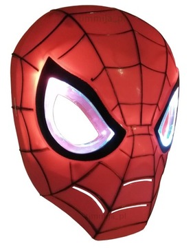 MASKA SPIDERMAN ŚWIECI LED STRÓJ CZŁOWIEK PAJĄK