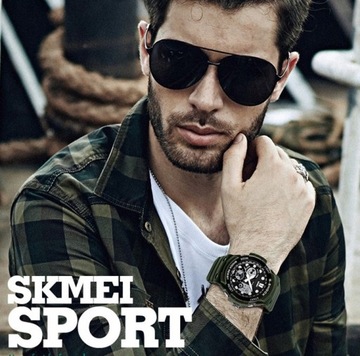 Zegarek męski - SKMEI - elektroniczny stoper jwc21