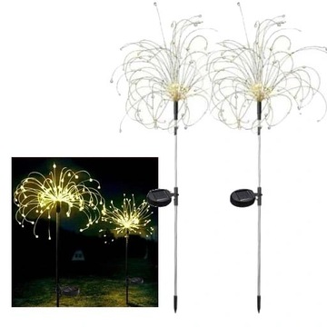 2 x СОЛНЕЧНАЯ САДОВАЯ ЛАМПА Одуванчик ФЕЙЕРВЕРК LED