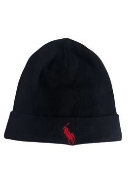 WUA83 CZAPKA CZARNA POLO RALPH LAUREN BEANNIE