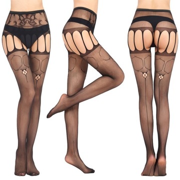 RAJSTOPY JAK POŃCZOCHY Z OTWOREM OPEN CROTCH 7508