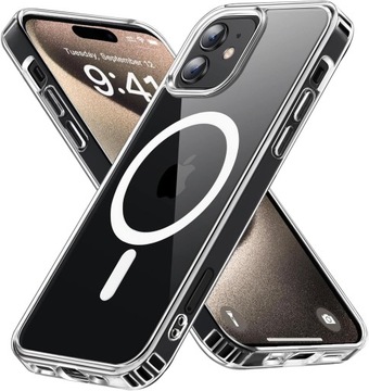 ETUI MAGNETYCZNE MOCNE PRZEZROCZYSTE DO IPHONE 12 | 12 PRO