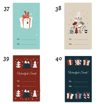 Бирки для рождественских подарков НАБОР из 10 ШТ.