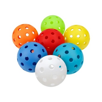 7x Wielokolorowe Kulki Pickleball 40 Otw