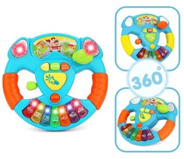 Интерактивный руль для малышей, развивающий 3+