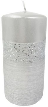 ŚWIECA ozdobna QUEEN SREBRNA ARTMAN 14 cm ŚWIECZKA