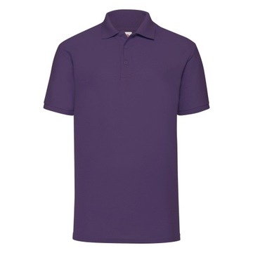 FRUIT OF THE LOOM KOSZULKA 65/35 Polo Purple M