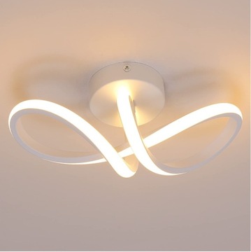 LAMPA SUFITOWA LED ŻYRANDOL LED KINKIET 16W BIAŁY NOWOCZESNY 3000K 2500LM