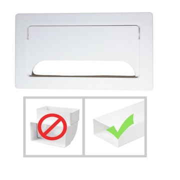 Концевка/Ввод кабеля под трубу ТВ канала 110х55, Цвет Белый