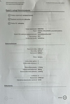 Dodge Challenger III 2017 Dodge Challenger 3.6 V6 | 309 KM | Automat | RWD | SRT Style | USA, zdjęcie 22