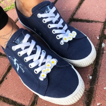 2 УКРАШЕНИЯ ДЛЯ ОБУВИ Шнурки Запонки Цветок ромашки