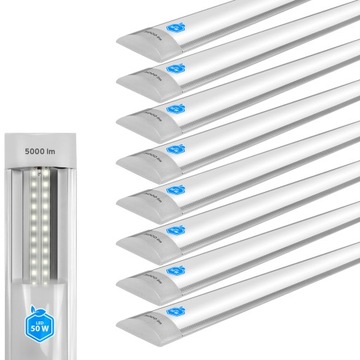 8x PANEL LAMPA LED ŚWIETLÓWKA NATYNKOWA 150cm 50W