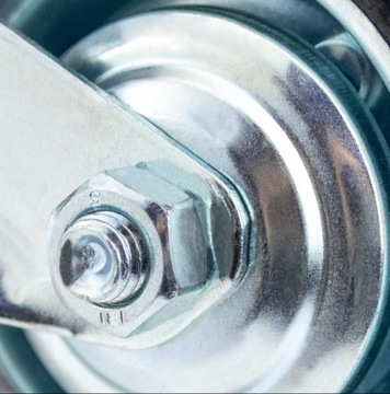 КОЛЕСО ИЗ МЕТАЛЛА И РЕЗИНЫ 125 ММ ДЛЯ ТРАНСПОРТНОЙ ТЕЛЕЖКИ