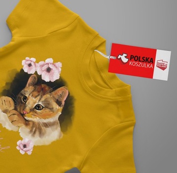 KOSZULKA DAMSKA KOBIECA T-SHIRT KOT KOTKI KITTY 2XL PREZENT JAKOŚĆ