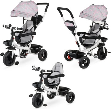 ROWEREK TRÓJKOŁOWY 3W1 OBRACANY Z RĄCZKĄ STARS