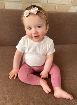 Повязка на голову с бежевым луком с розами