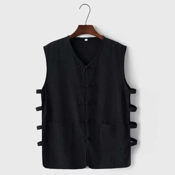 Summer Thin Style Men Linen Loose Flared Trousers