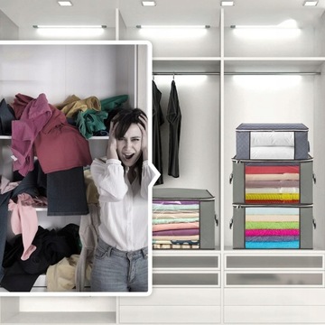 Большая вместительная сумка для хранения одежды, 3 шт.