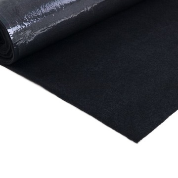 StP Ковер самоклеящийся Черный рулонный ковролин обивочный материал