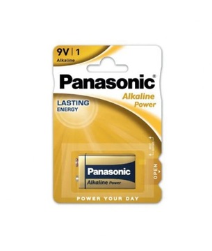1x BATERIA ALKALICZNA PANASONIC POWER 9V 6LF22 BATERIE ALKALICZNE