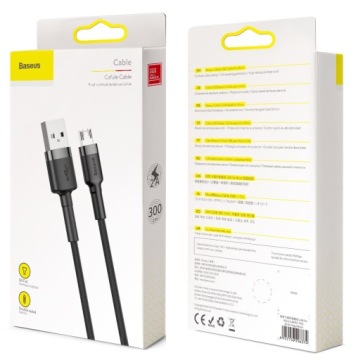 Кабель Baseus Cafule MICRO USB 2A 3M CAMKLF-HG1