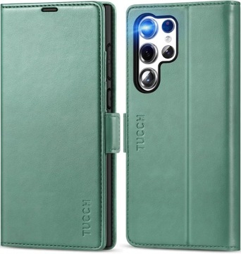 Etui z klapką Samsung do Galaxy S23 ULTRA SLOT NA KARTĘ BLOK RFID skóra