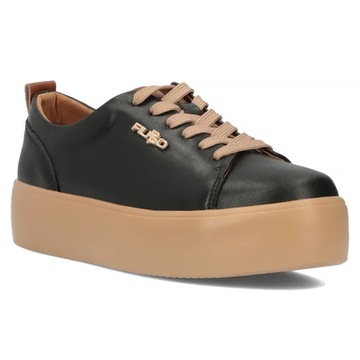 Półbuty Damskie Skórzane Czarne FILIPPO 6117 Sneakersy Sportowe Wiosenne 40