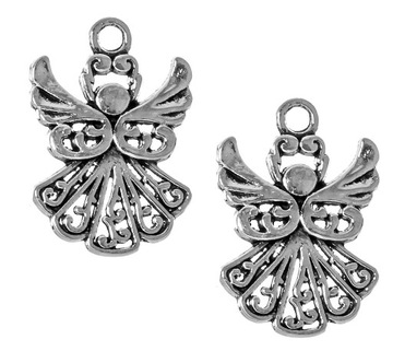 ZAWIESZKI CHARMS ANIOŁKI 6szt 20mm ŚWIĘTA ZAWIESZKA ANIOŁ DO BIŻUTERII