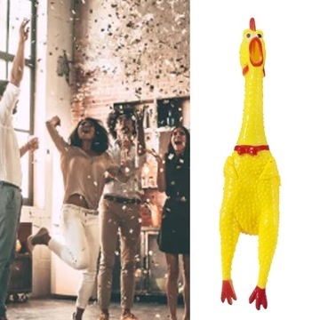 Кричащая игрушка-цыпленок снимает стресс и беспокойство. Игрушка в форме курицы издает забавный звук.