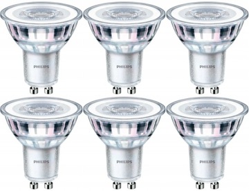 6x ŻARÓWKA LED 3,5W (35W) NW 4000K GU10 PHILIPS