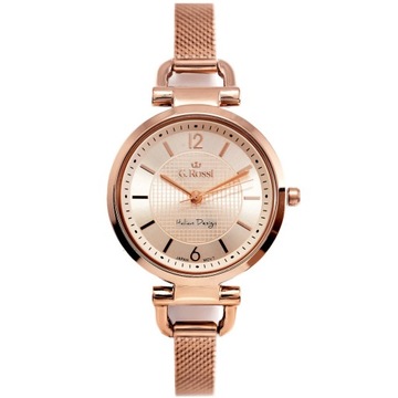 ЧАСЫ G. ROSSI - LESTI - 3652B (zg772f) - розовое золото