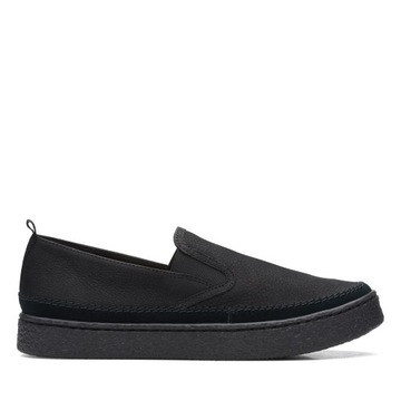 Trampki damskie Clarks Barleigh Slip skórzane czarne 37.5